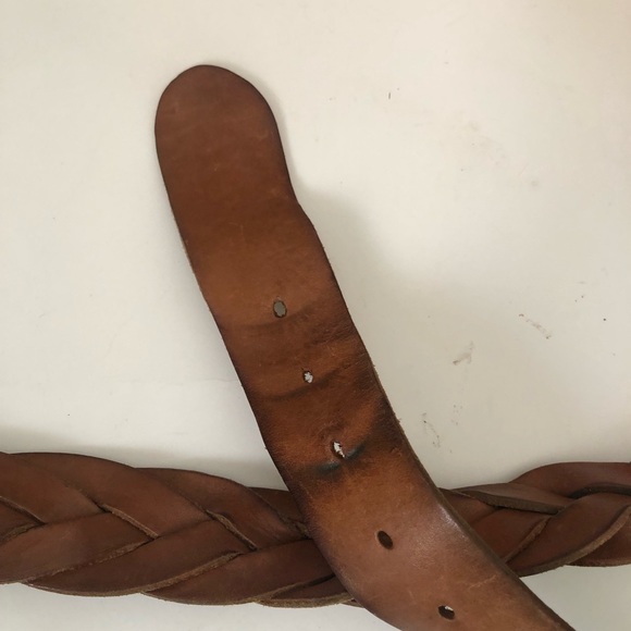 Brown leather braided American Eagle belt - Picture 5 of 7